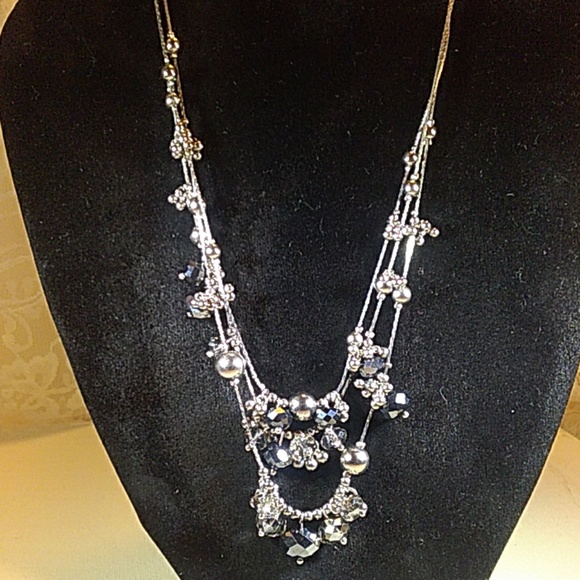 Cold Water Creek Mirrored Bead Necklace - Picture 4 of 5